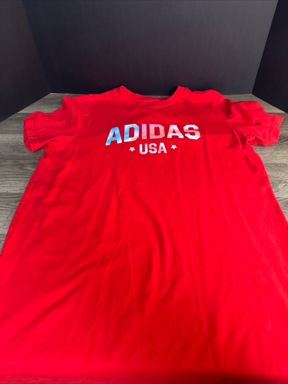 adidas Red USA Graphic Short Sleeve Tee dress